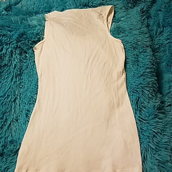 Express white gold silver sequin scoop tank - Picture 4 of 5